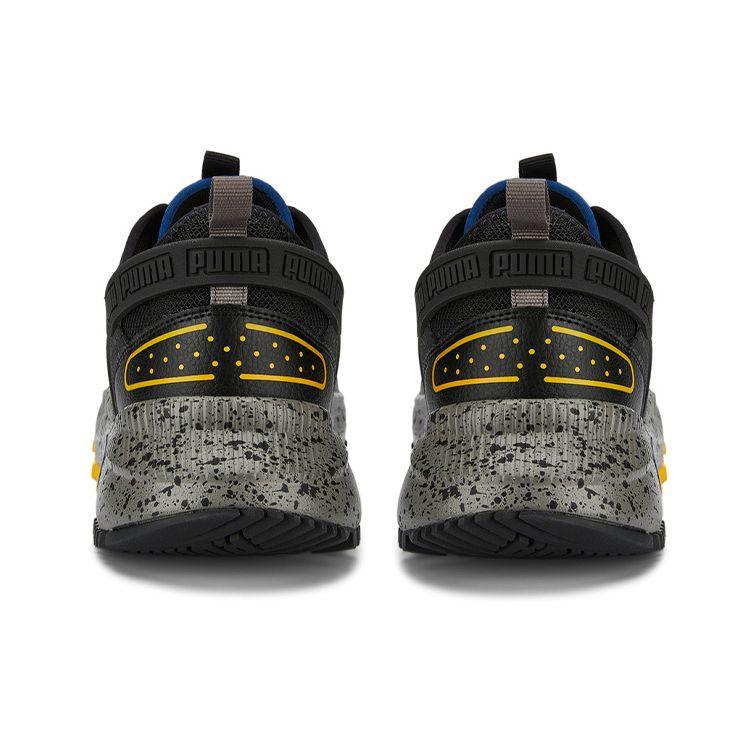 Puma Pacer Future Cushioning Comfortable Fabric Leather Breathable Shock Absorption Low Top Casual Running Shoes Unisex Sneaker Black Yellow 382884-07