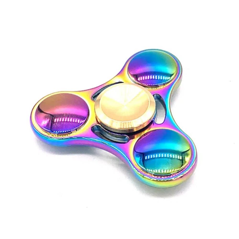 Copper Cap Hand Spinner Plating Colorful Fingertip Toy Fingertip Gyroscope  Office
