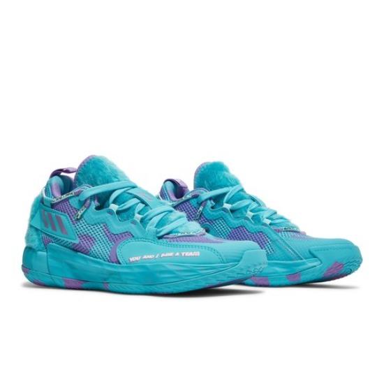 Adidas Монстры Инк. x Dame 7 EXTPLY Big Kid Sulley S42807 EU 35.5 цвет морской волны