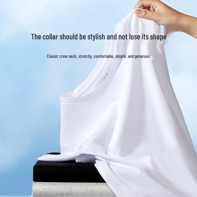 SEPTWOLVES Men's Pure Cotton Short Sleeve T-Shirt