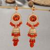 Luxury Bell Tassel Earrings Zinc Zinc Alloy Ethnic Style Ear Studs Rhinestone Pearls Ear Drop  Birthday