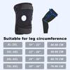 XL-8XL Large Sports Knee Brace with Adjustable Strap Silicone Spring Knee Support Patella Protection Knee Pad for Running Hiking
