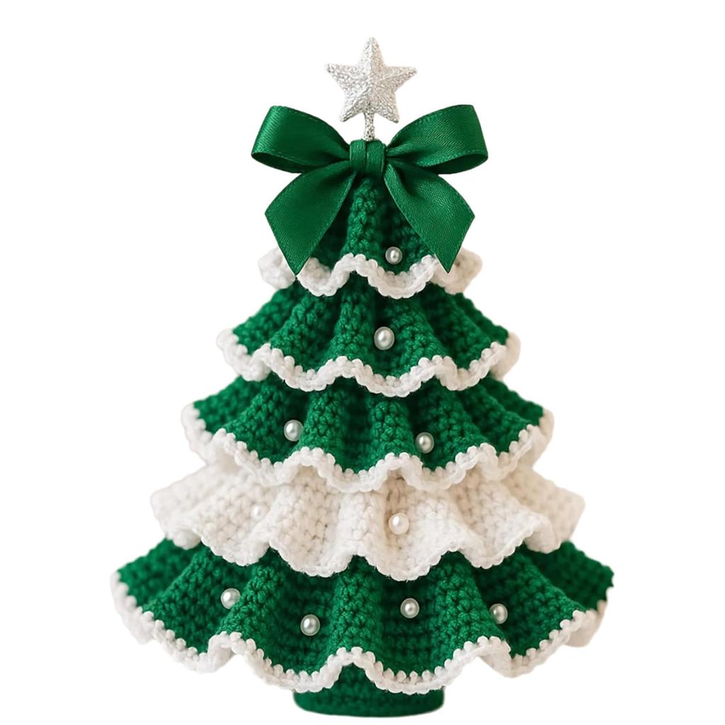 DIY Crochet Christmas Tree Kit Handmade Holiday Decoration Set