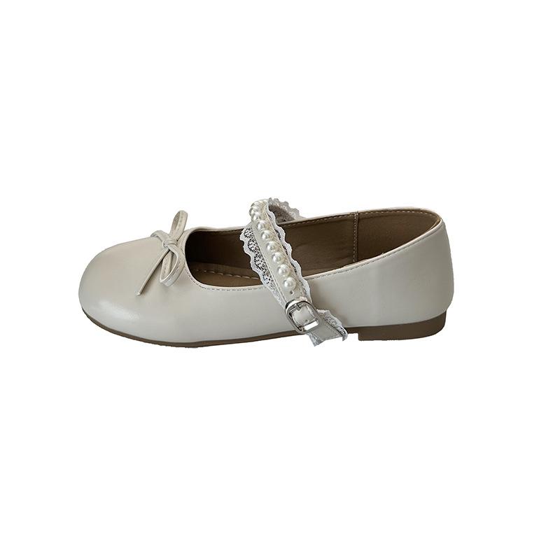 

French small fragrant style bow pearl Mary Jane shoes women s 2025 summer new versatile gentle and sweet single shoes 35