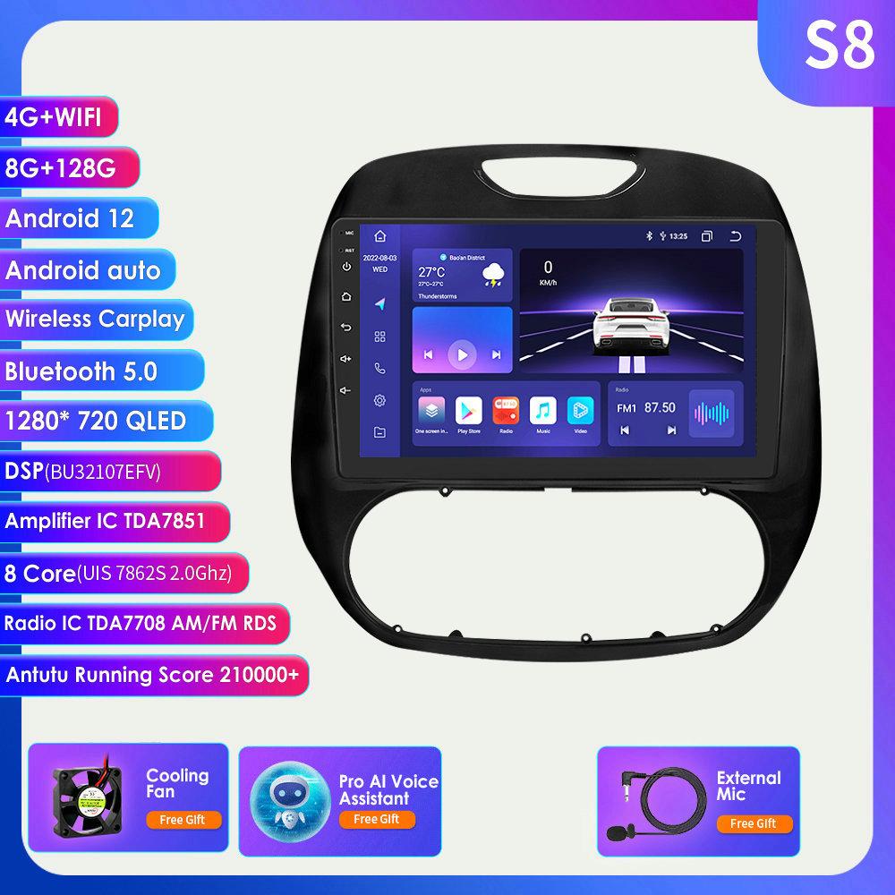 

8G + 128G Carplay 4G-LTE 2din Android Авторадио для Renault Kaptur Captur 2016-2019 Автомобильный мультимедиа Стерео GPS Navi Аудио Видео BT SWC Интеллектуальный экран S8 8Core 8G 128G AI