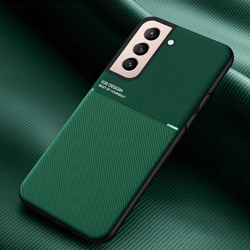 Leather Texture Phone Covers for Samsung Galaxy iPhone Huawei Honor OPPO VIVO Xiaomi Redmi Case Car Magnetic Holder Silicone Shockproof Coque