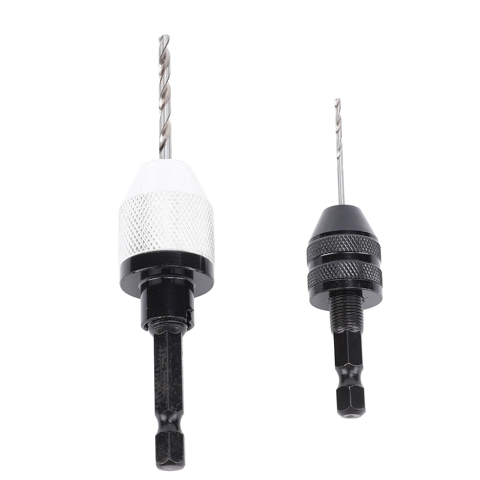 

2PCS Keyless Drill Chucks with 10PCS Bits 1 4 Inch Hex Shank Drill Chuck Fast Change Converter Extension Screwdriver