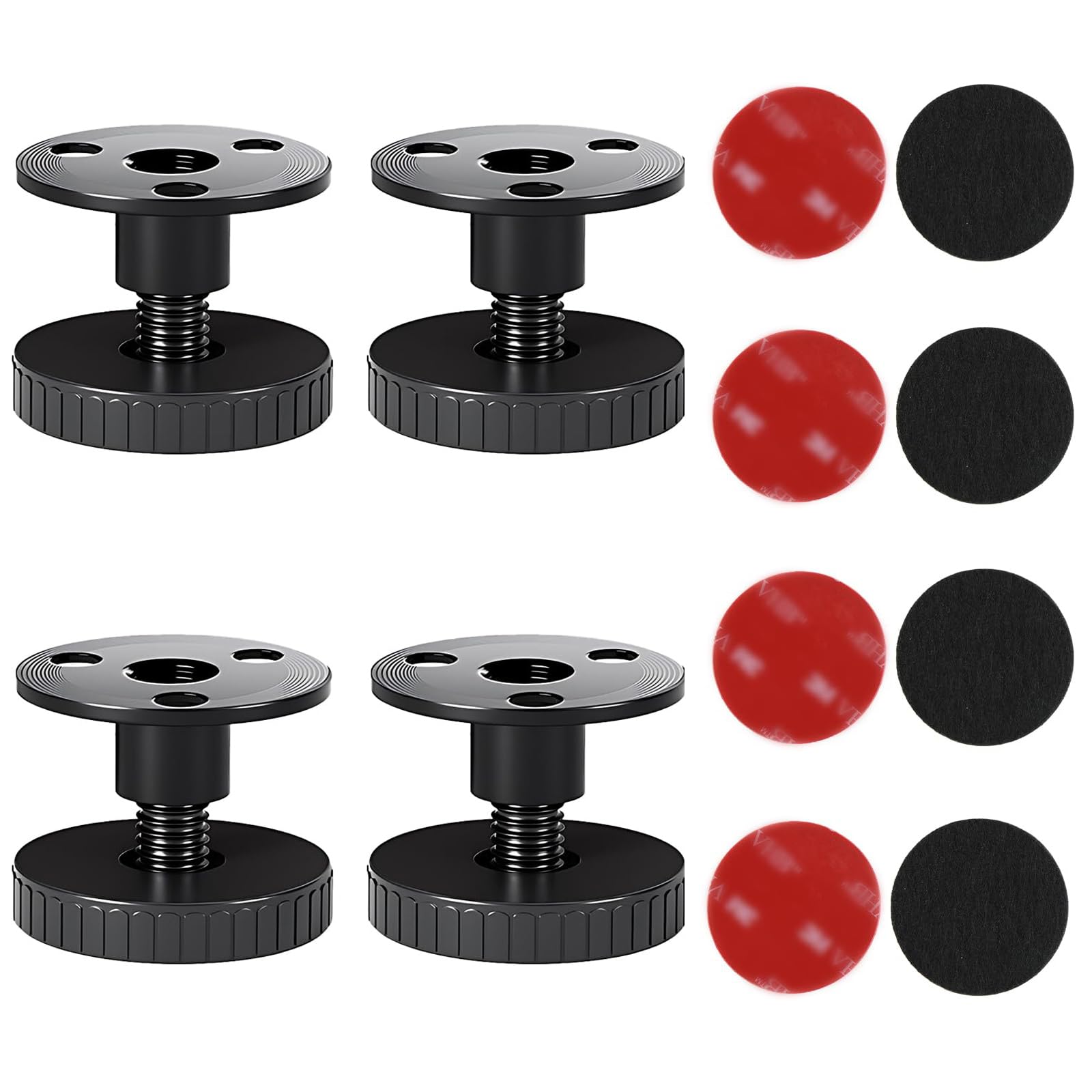 

EDu Регулируемые по высоте ножки для кровати/стола, комплект из 4 штук, 47-64 мм, чёрный