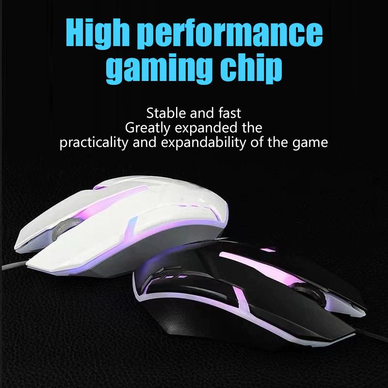 Sports Led Luminous Backlit Wired Mouse Usb Wired For Desktop Laptop Mute Office Computer Gaming Mouse