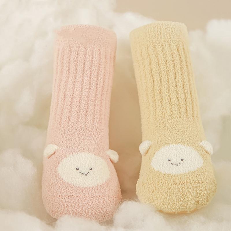 Winter New Thickened Warm Coral Fleece Baby Long Socks Newborn Kids Cute Warmer Knee Socks Girls Infant Boys Boneless Socks