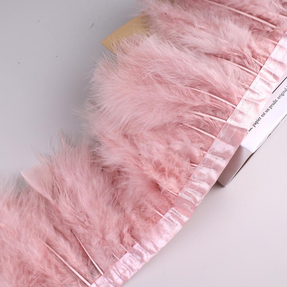 10Meters Marabou Feather Fringe Ribbon Turkey Feathers Trims for Wedding Feather Dress for Decoration Sewing Crafts