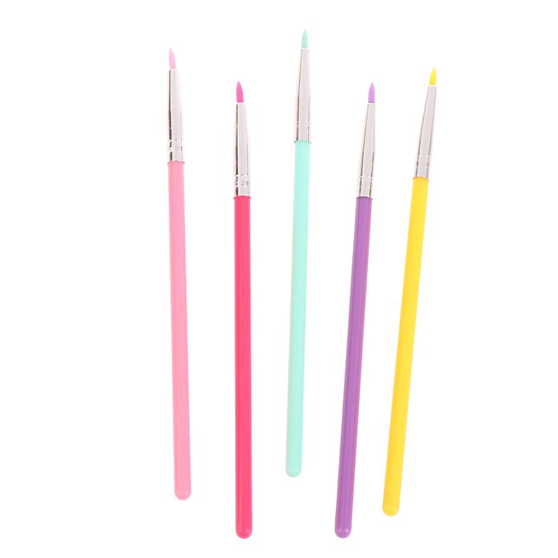 Silikon Concealer Pinsel Augen Make-up Hilfspinsel Eyeliner Pinsel Lidschatten Augenbrauen Details Nagellackierwerkzeuge Nail Art Pinsel