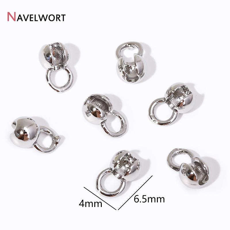 10/20Pcs Gold Plated Brass Crimp Beads,End Caps For Jewelry Making,Caps For Bracelet,Supplies For Jewelry,DIY Accessories