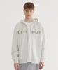Authentic Logo Zip-Up Hoodie Oatmeal