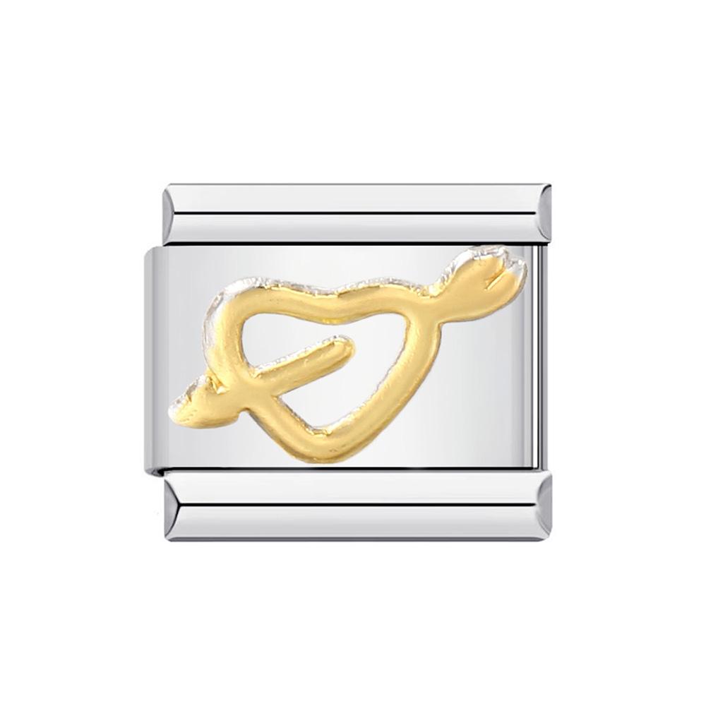 Trendy Italian Charms Bracelet 26 English A-Z Letter Custom Gold Color DIY Jewelry Making Gift Hand Bangle Chain Jewellry