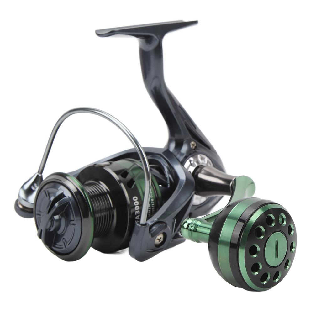 Metal HFA3000 Spinning Reel 13+1BB 5.2:1 Gear Ratio Spinning Fishing Reel with Shallow Line Cup Screw In Rocker Arm