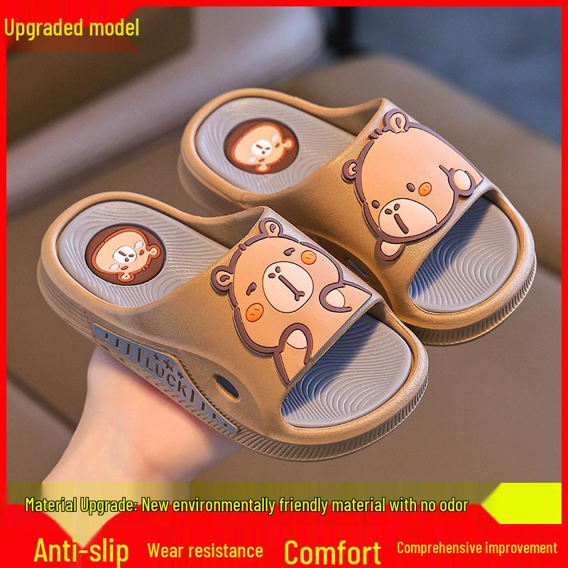 2025 Capybara Boys' Non-slip Summer Slippers for Big Kids & Toddlers