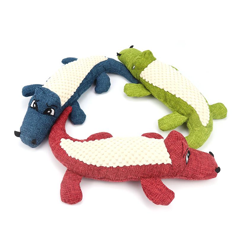 Pet Supplies Dog Plush Toys, Pet Toys Simulation Crocodile Sound Dog Toys Bite Resistant Spot