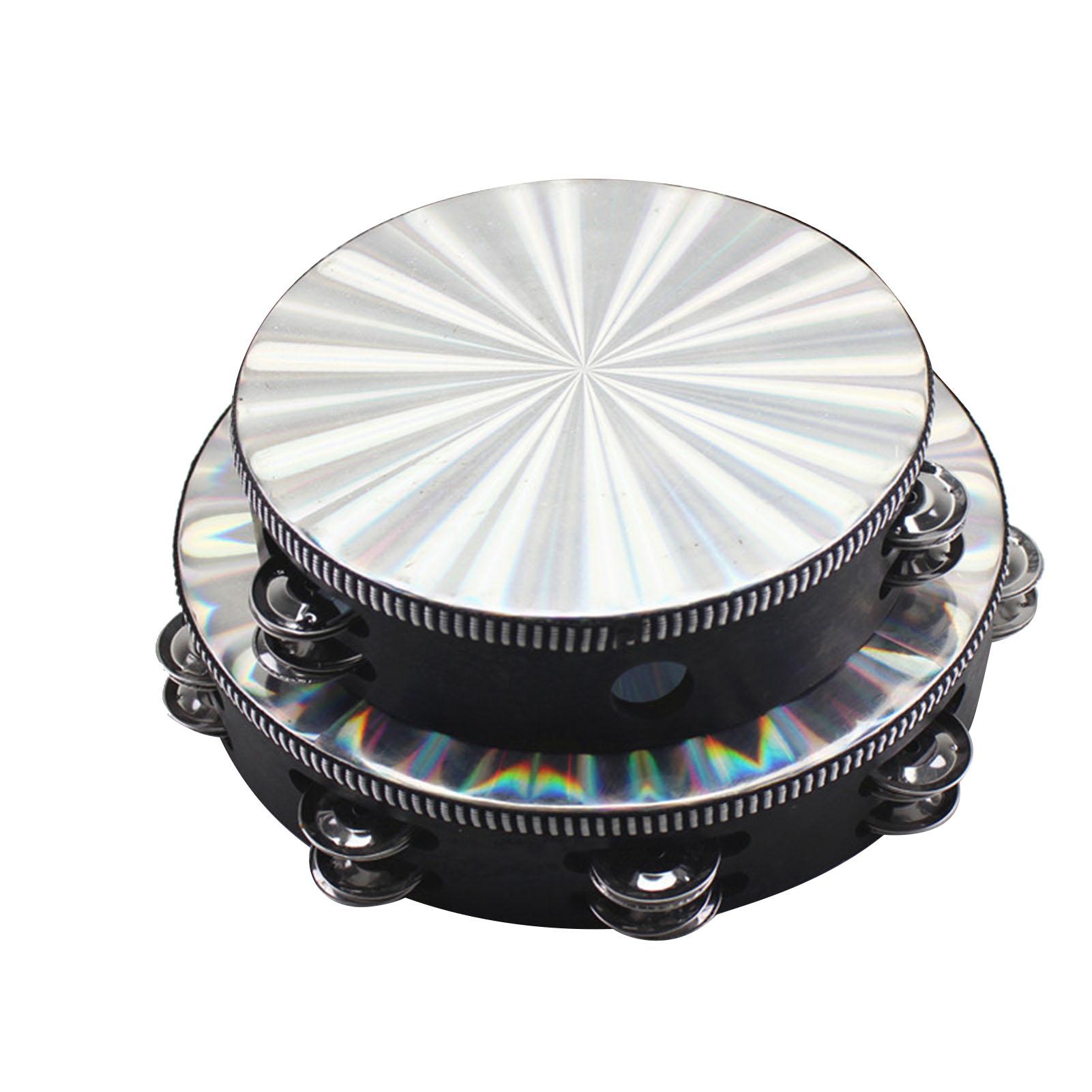 

Radiant Tambourine Durable Wood Tambourine Musical Instrument Kindergarten Early Education Hand Drum 8 Inches