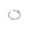 Elegant Korean Inspired 925 Silver Moebius Twisted Abstract Ring For Gift Giving