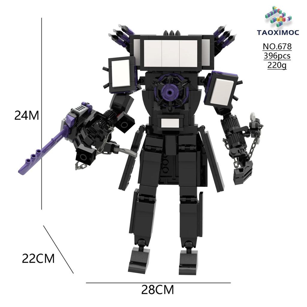 Compatible With Skibidi Toilet MOC Abstract Building Blocks Upgrade Titan Speaker King Model Bricks Toys