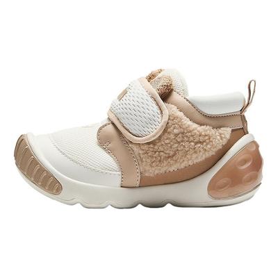 Kids 5U Synthetic Leather Mesh Comfortable Versatile Anti-Kick Shock Absorption Low-Top Walking Shoes Baby Shoes White Brown A12440054-2