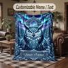 Birds Theme Throw Blanket Custom Name Text Personalized Blanket Soft Cozy Blanket for Home Sofa Bed