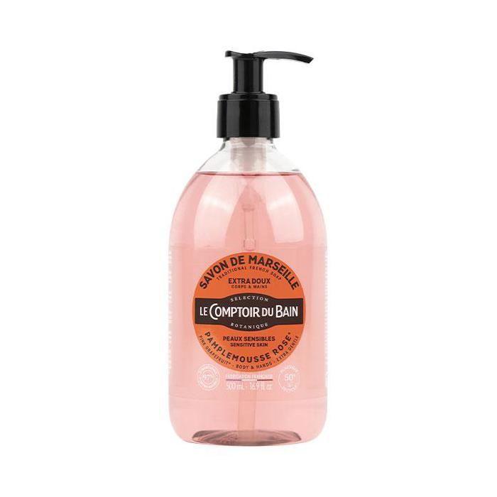 Le Comptoir du Bain Savon de Marseille Pamplemousse Rose Extra Doux 500ml