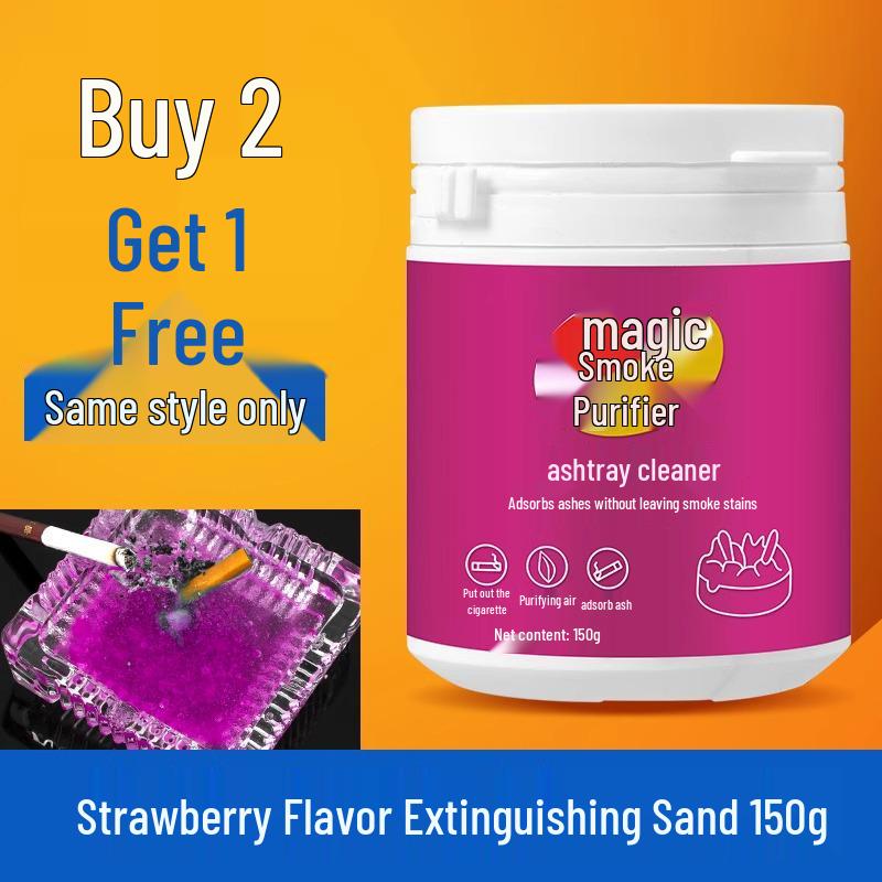 Fly-Repellent Ashtray with Odor-Removing Fresh Scent Balm