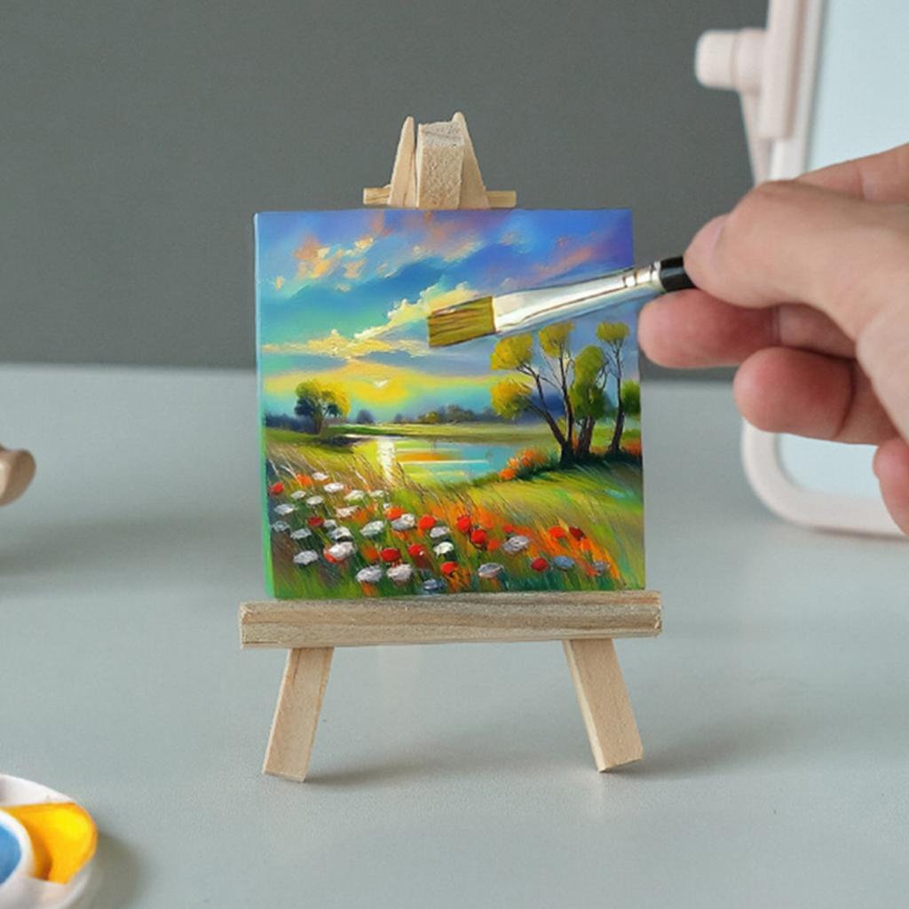 10 Pcs Oil Painting Board No Oil Leakage Triple Primed Wooden Mini Primer Stretch Canvas for Oil Watercolor Acrylic Art Supplies Art Primed Canvas