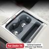 For Zeekr 7X 2025 2026 Car Center Console Cup Holder Wireless Charging Storage Box Silicone Anti-Slip Decorative Accessories
