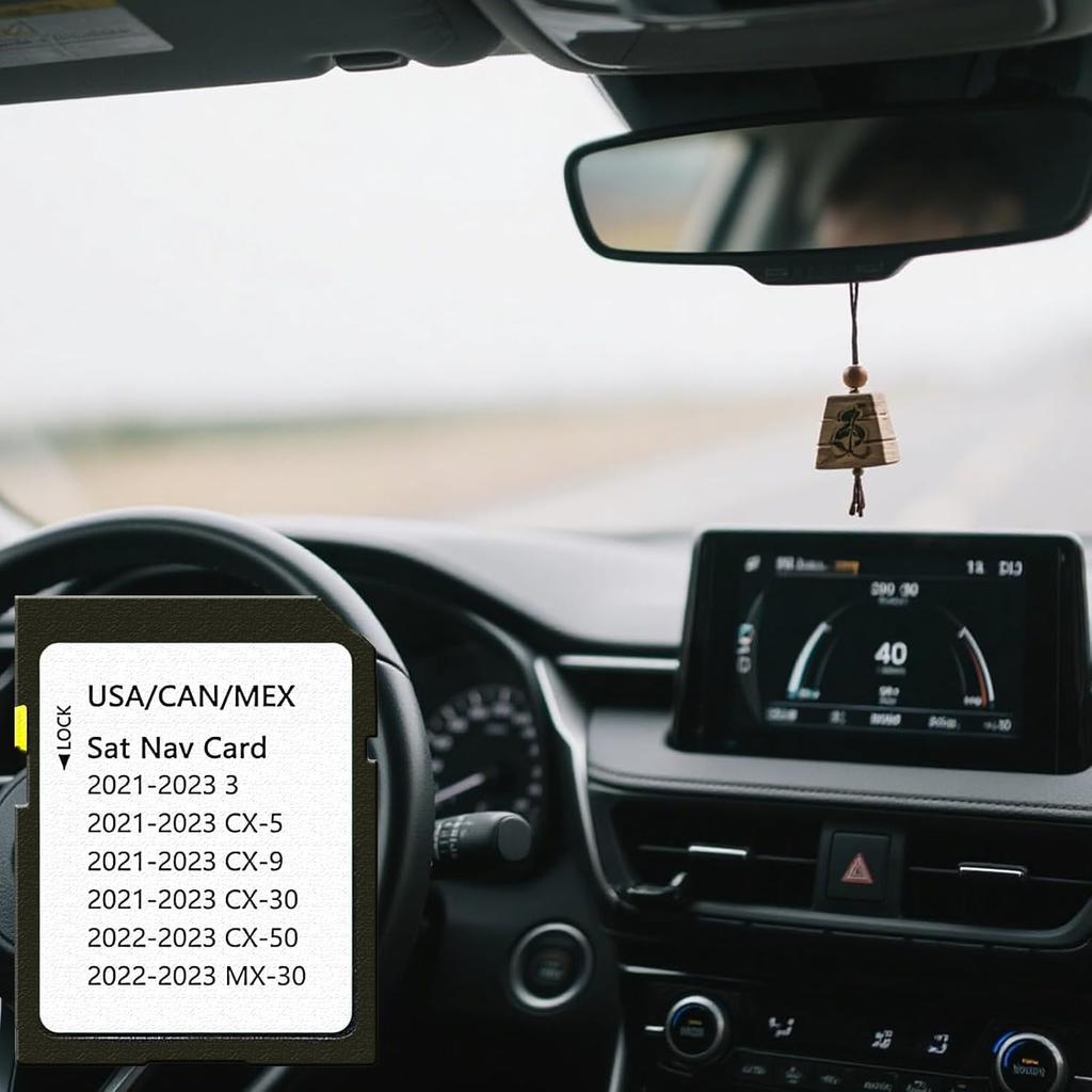 Upgraded Nav SD Card for Mazda 3/CX-5/CX-9/CX-30/CX-50/MX-30 (2025-2025) with Lifetime USA/CAN/MEX Maps, Plug & Play TD2K66EZ1B