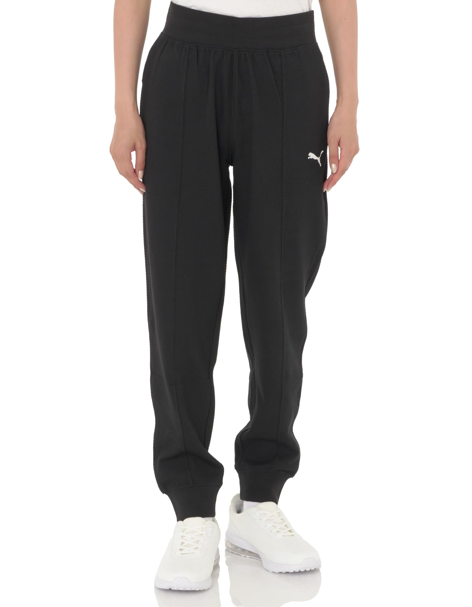 

Спортивные повседневные длинные брюки HER с высокой талией 684122 24 Цвет Черный [PUMA] Женские осень/зима (01)