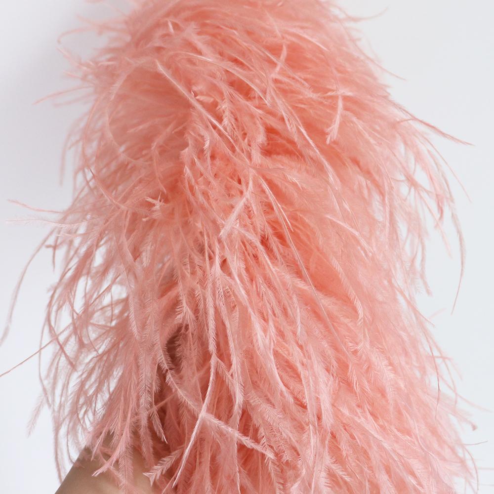 

Розкішне Натуральне Боа з Пір я Страуса Довжина 50 см Пухнаста Оздоба з Пір я Страуса Одяг для Вечірки Рукав Індивідуальний Костюм Плюмаж 3 Ply 0.5Meters