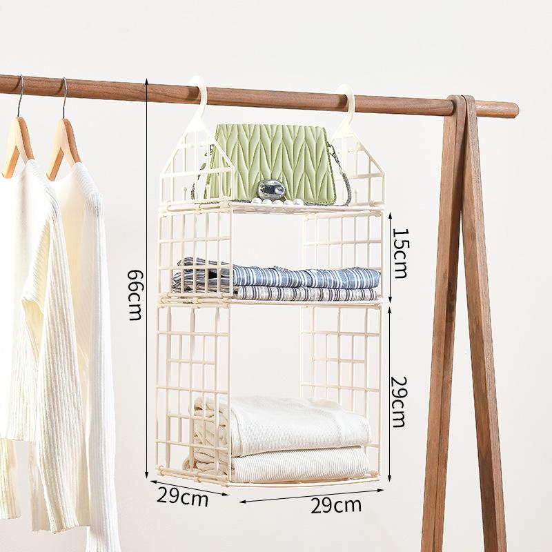 Layered Wardrobe Organizer: Hanging Storage Rack & Clothes Hanger