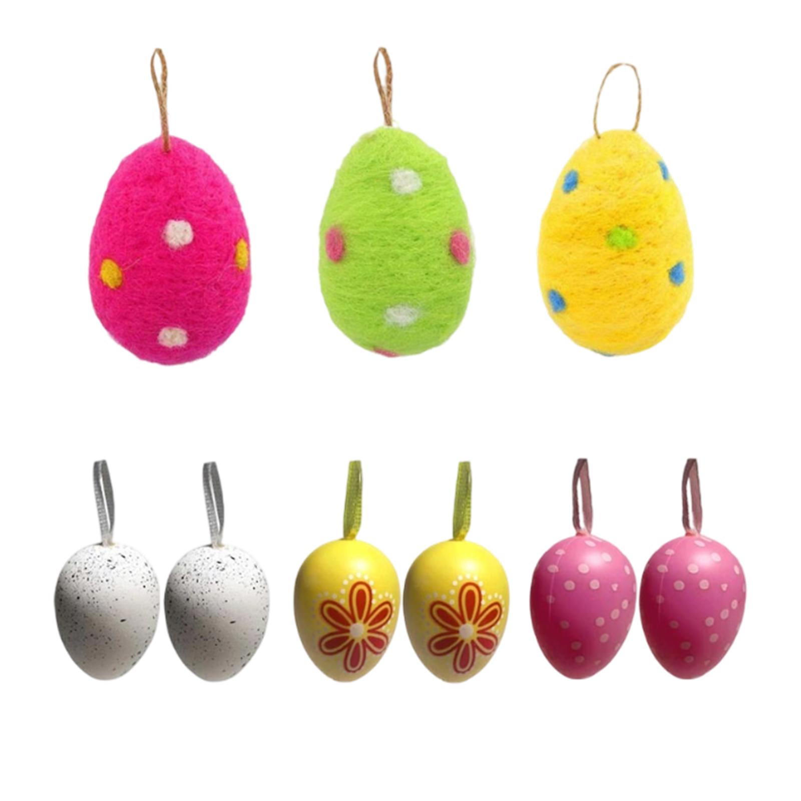 

9pcs Eggs Hanging Ornament For Garland Room Decor For Door,Wall Decoration, Tassel Ornament, Party Decoration, Arts & Crafts Supplies One Size