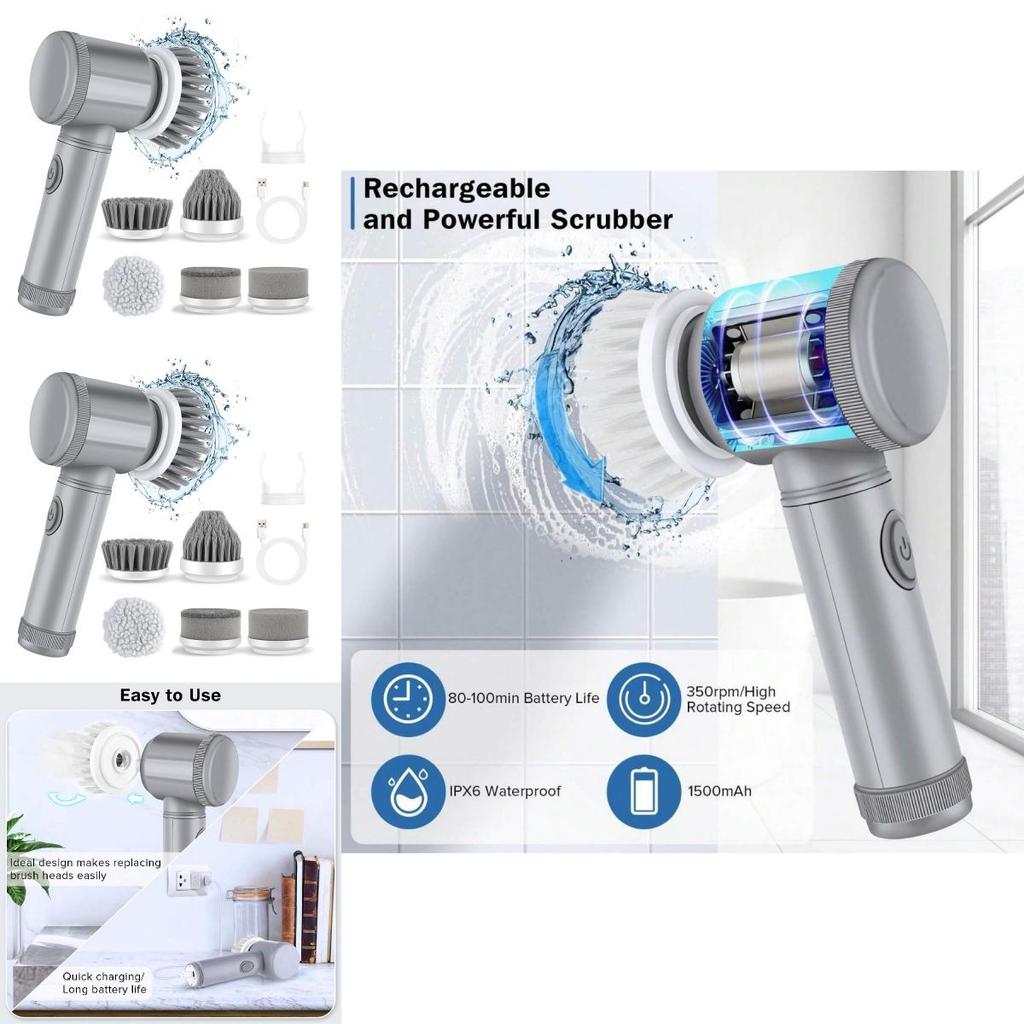 Home Multifunctional Wireless Handheld Electric Cleaning Brush For Kitchen And Bathroom Surface Maintenance
