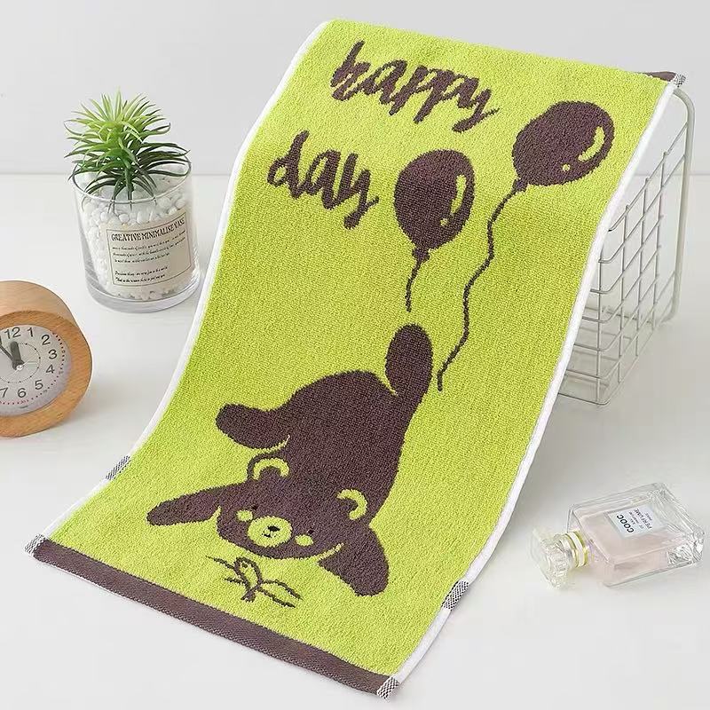 Children'S Towel Pure Cotton Children'S Towel Bear Kindergarten Handkerchief Soft Face Towel Face Towel Gaoyang County Factory
