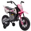 12V Kids Electric Motorbike Training Wheels for Boys Girls Pink