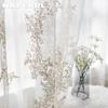 1PC NAPEARL European Style French Luxury Embroidered Sheer Curtain Princess Style White Tulle for Living Room Bedroom and Balcony Window Home Decor
