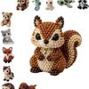 Handmade 3D Beaded Animal Kit Animal Shape 3D Beaded Ornament Set  For Adults & Kids