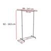 Otto White Freestanding Clothes Rack On Wheels - Single