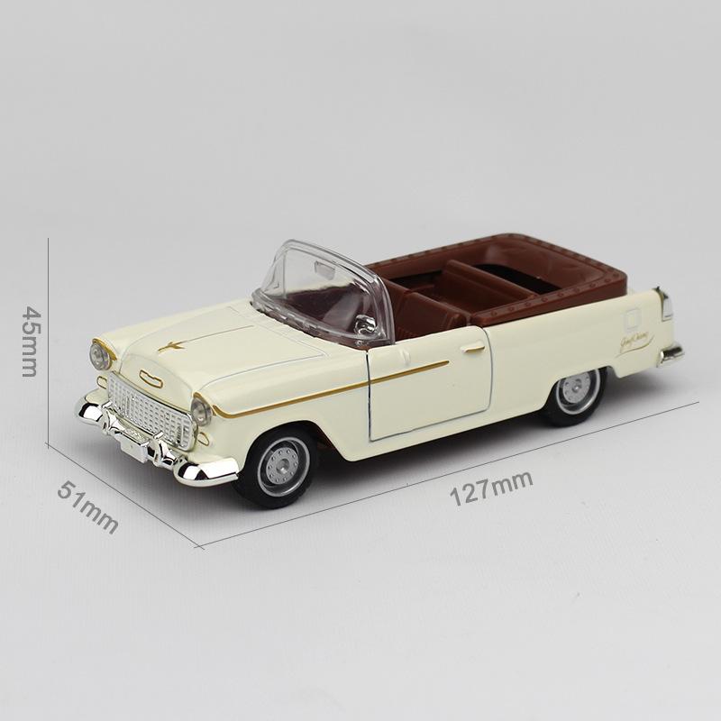 Diecast Metal Alloy Vintage Cabriolet Car Toys Model Classic Pull Back Car Miniature Vehicle Replica For Collection Gift for Kid