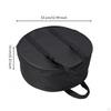 Woven Textile Storage Bag Structured Zippered Black Carry Case