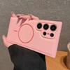 Luxury Leather Matte Magnetic Case For Samsung S25 Ultra S24 S23 S22 Plus For Magsafe Camera Protection Silicone Soft Back Cover