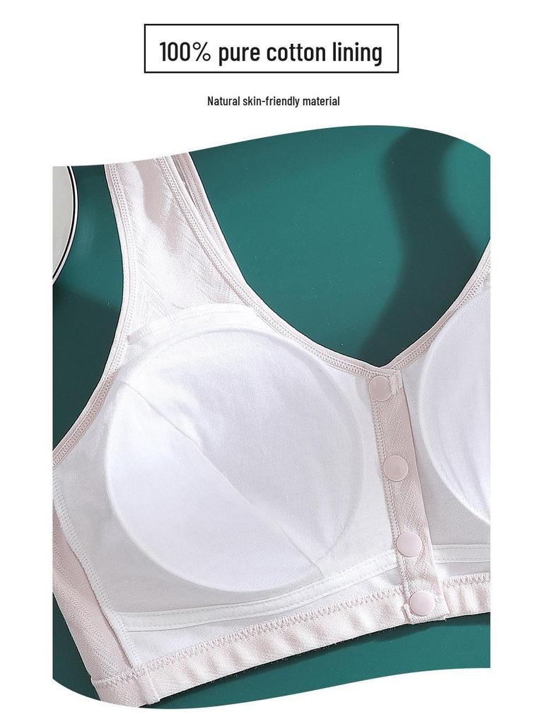 Zhangyan Modal Wire-Free Plus Size Front Closure Bra for Mature Women