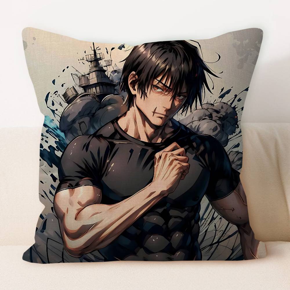 F-Fushiguro Toji Pillow Gift Home Office Decoration Bedroom Sofa Car Cushion Cover Case 45x45