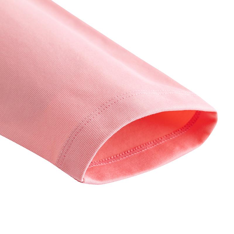 Anta Cute Printed Trendy Color Block Cotton Loose Comfortable Long Sleeve T-Shirt Women Tops 962548401-1