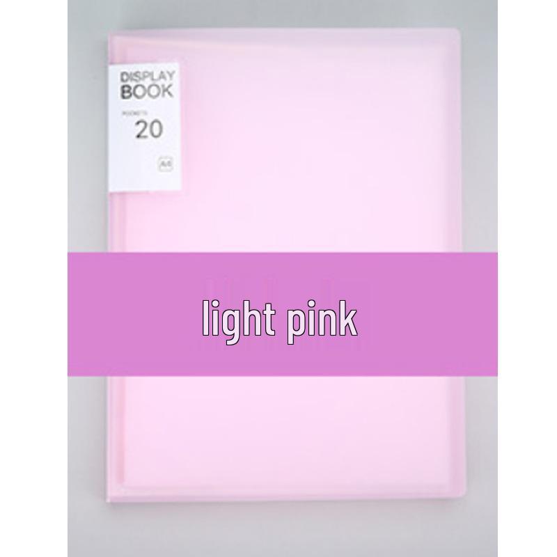 A4 Candy Color Multi-Layer Ring Binder - Waterproof Transparent Plastic Storage Book for Student Test Papers