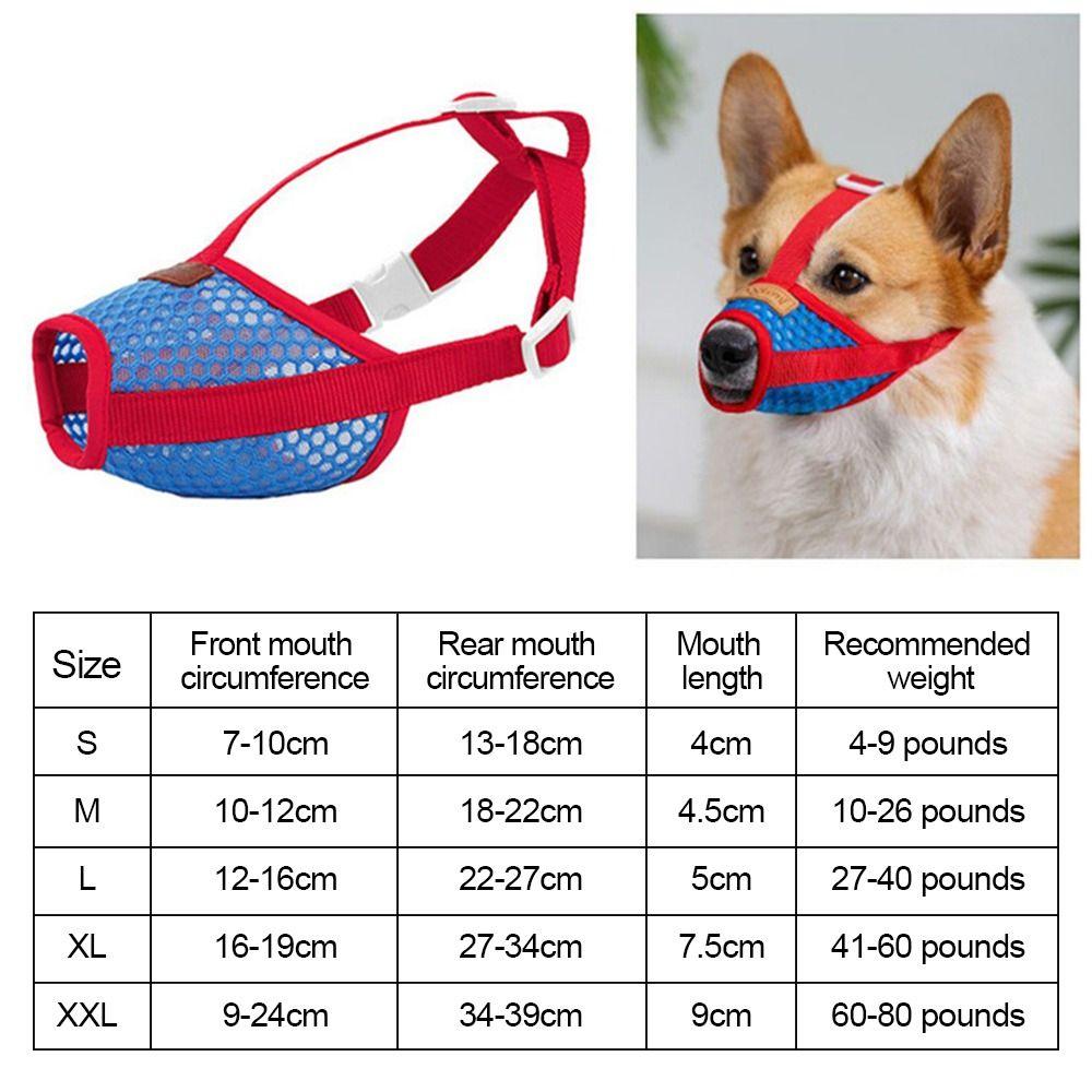 Anti Biting Barking & Chewing Dog Muzzle Soft Mesh Dog Mouth Cover Portable Pet Mouth Mask  Pet